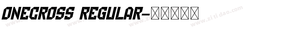 OneCross Regular字体转换